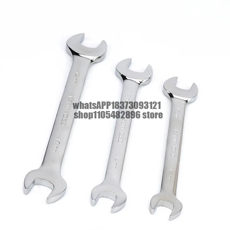Open Wrench 8/10/12/14/22mm Double Head Fixed Fork Spanner Tool Set 17x19