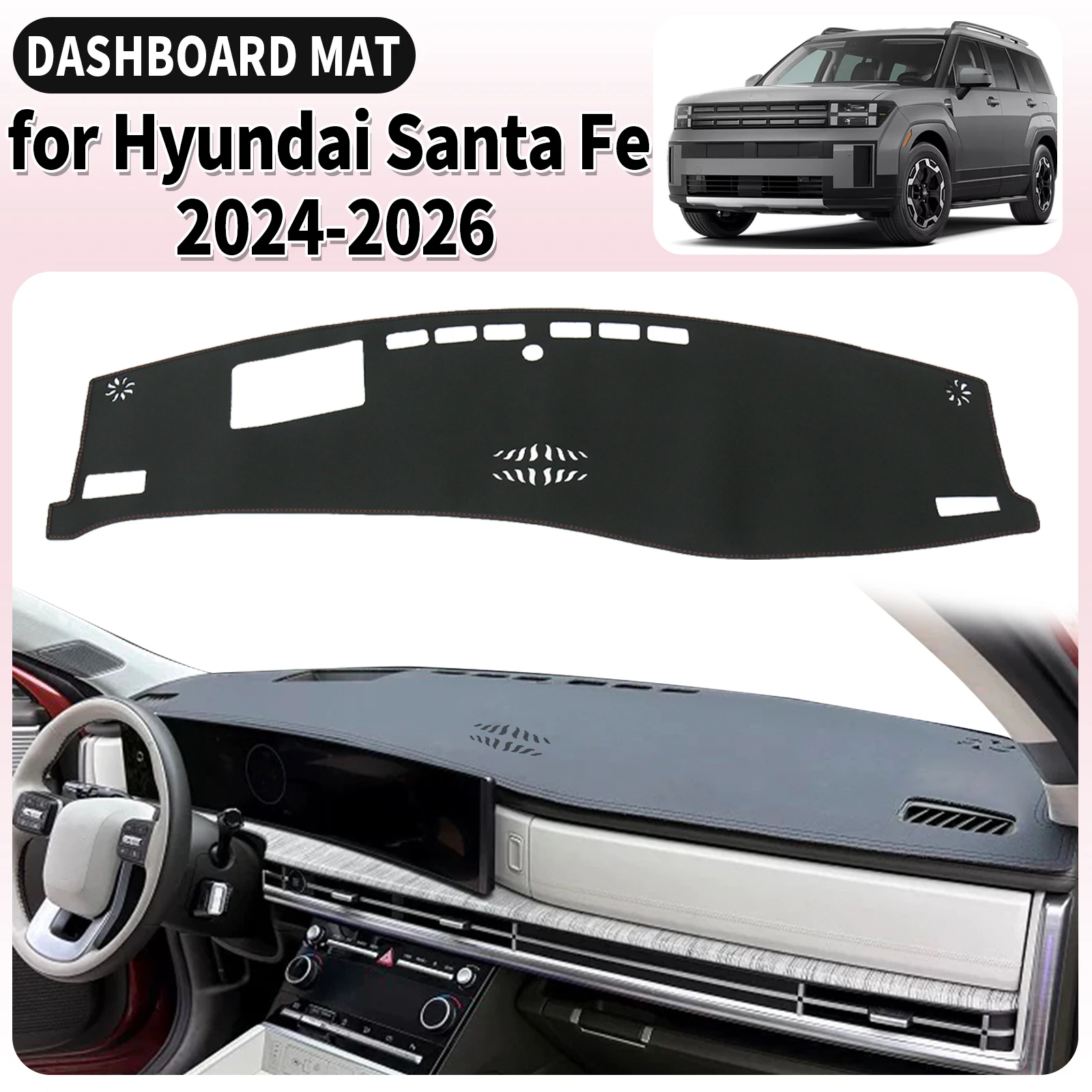 

fit for Hyundai Santa Fe Santafe 2024-2026 MX5 Car Dashmat Dashboard Cover Pad Accessories DashMat Sunshade Protective Carpet