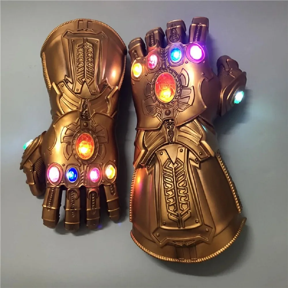 Thanos Glove Thanos Infinity Gauntlet Gloves Cosplay Costume Accessories Latex with LED Glove Unisex Toy  Prop