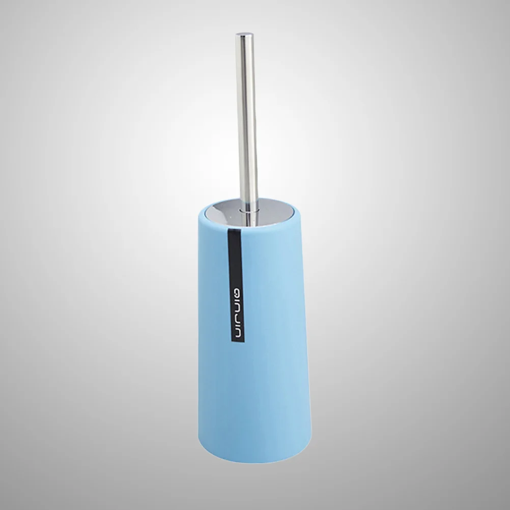 

Creative Stainless Steel Toilet Brush Set Hair No Dead Corner Toilet Brush Holder (Blue) bristles brush