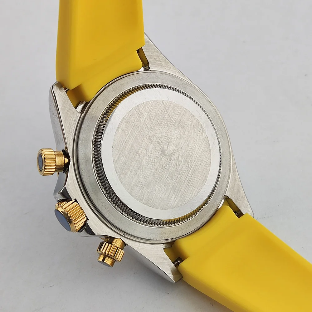 Orologio VK63 Orologio da uomo da 39,3 mm Acciaio inossidabile impermeabile Sport VK63 Orologio con movimento al quarzo Cronografo con zaffiro Bracciale in caucciù