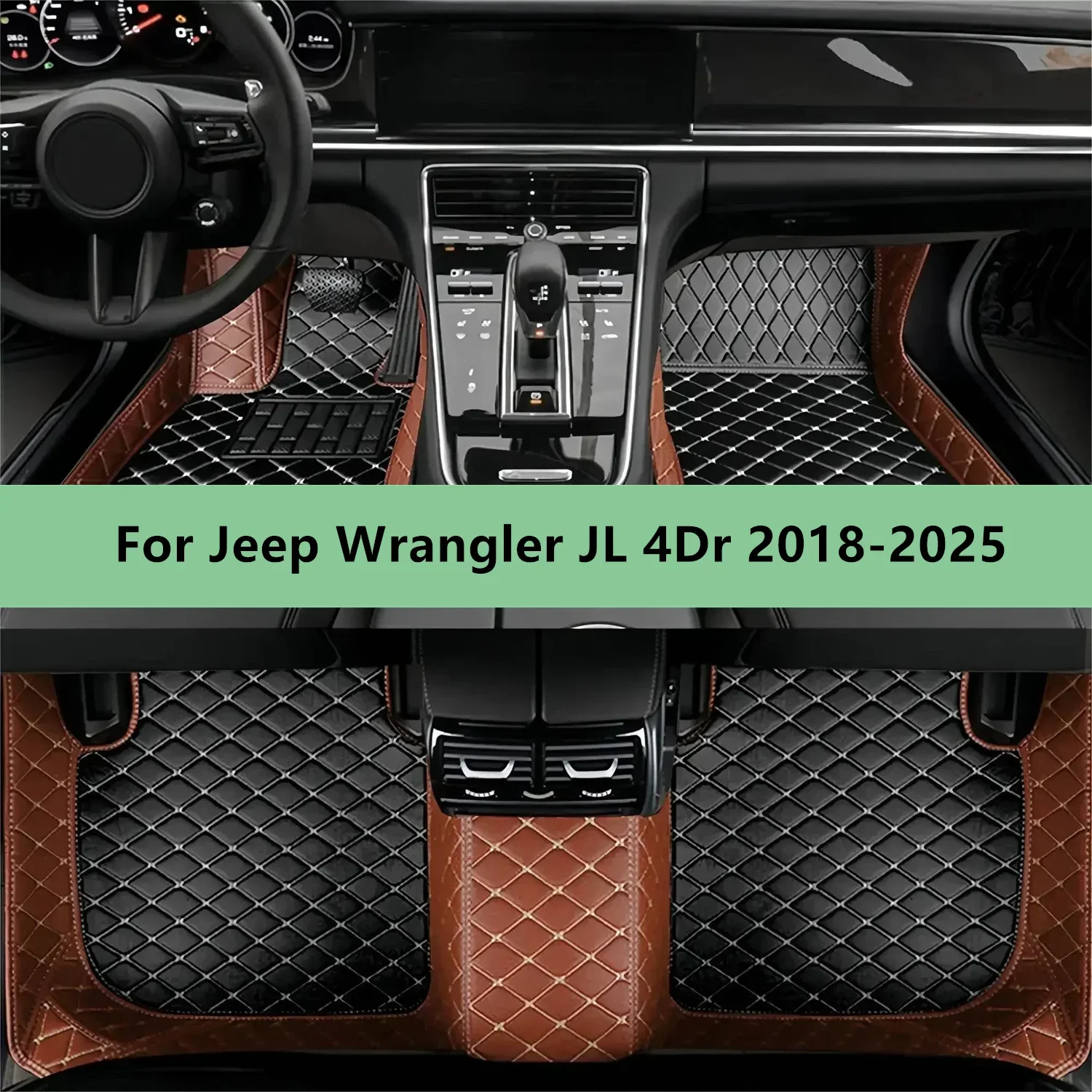 

Custom Car Floor Mats For Jeep Wrangler JL 4Dr 2018-2025 Car Floor Mats For Men Women Car Accessories