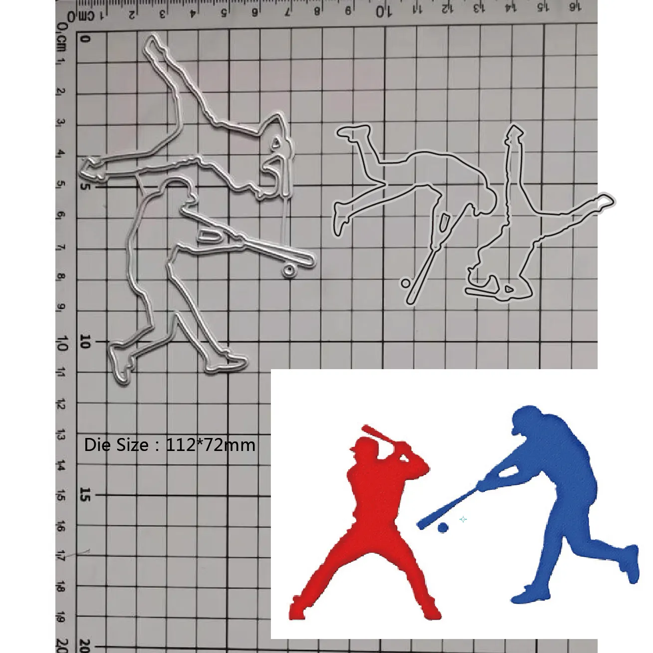 2023 New Metal Cutting Dies A baseball player DIY Scrapbook Paper Craft Knife Mould Blade Punch Stencils Dies