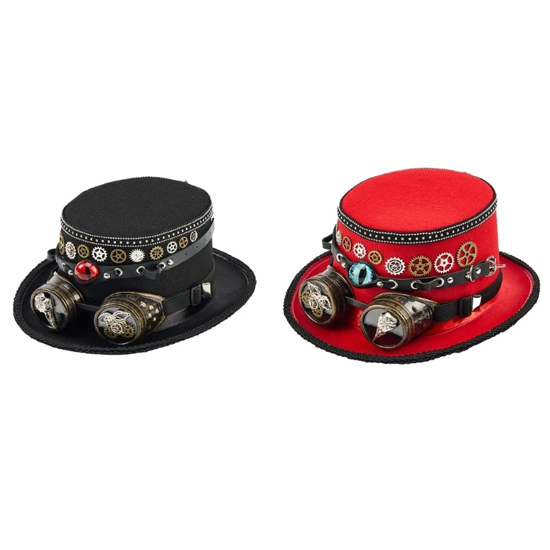 

Dark Headwear Hat Gear Cap With Devil Eye Gothic Themed Cosplay Costume Accessories Y08E