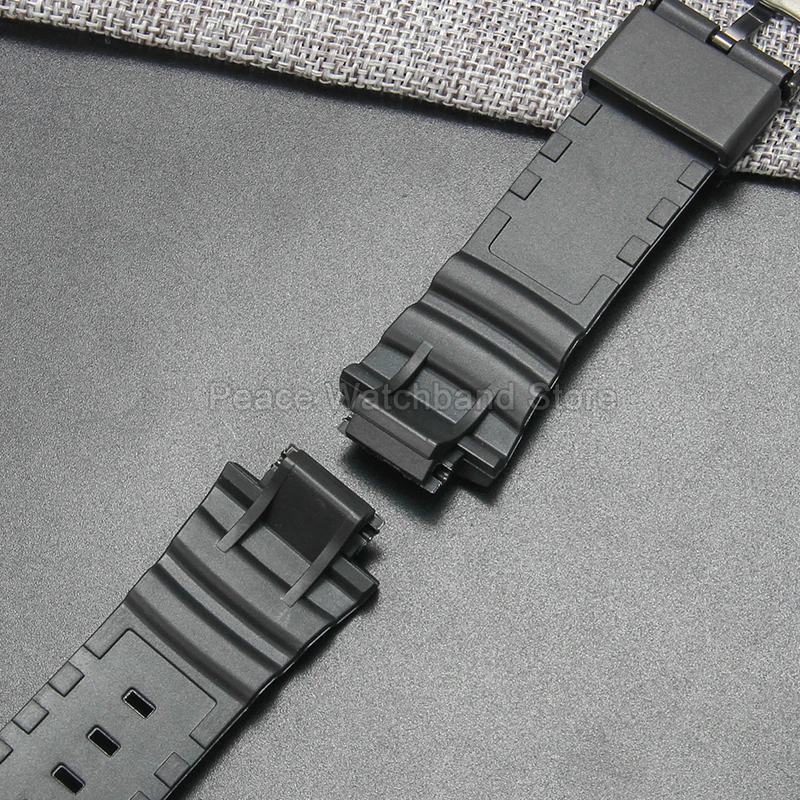أسود أحمر أزرق الراتنج حزام ساعة اليد مرنة الجلد ودية الفولاذ المقاوم للصدأ مشبك 16 مللي متر لفرقة كاسيو AW591/590/5230 AWG-M100/101