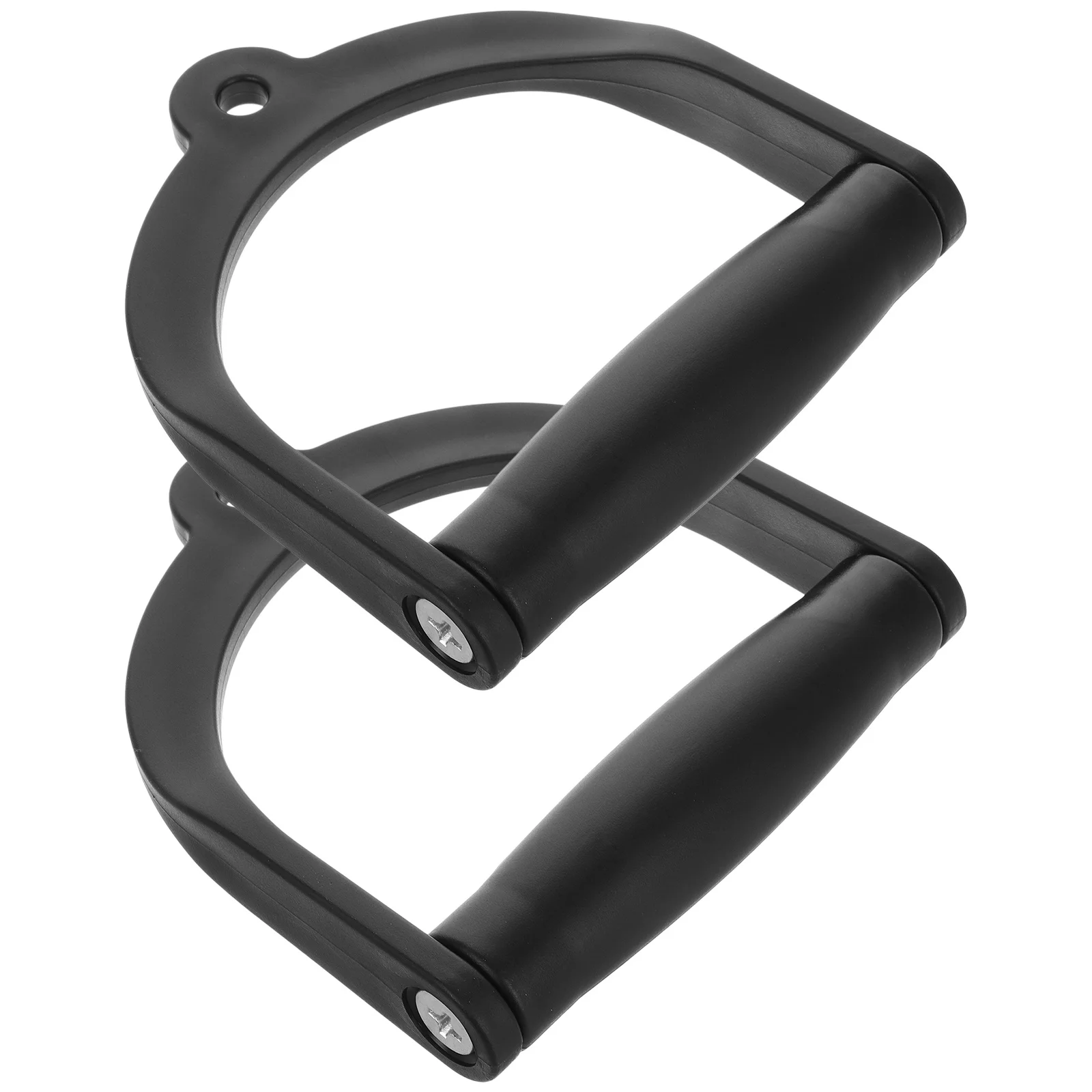 

2Pcs D Handle Resistance Band Grip Plastic Cable Handles for Pulldown Workout Fitness Gym Equipment Attachments