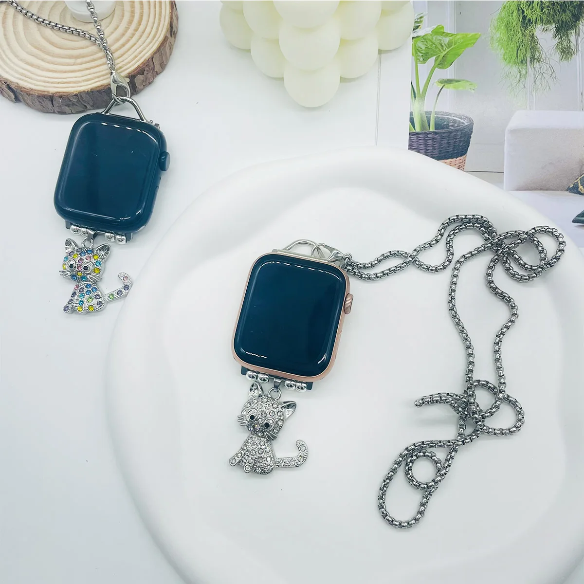 Necklace Adapter Pendant Compatible For Apple Watch Ultra Watch Band Strap For iWatch Series 8/7/6/5/4/SE 38 40 41 42 44 45 49mm