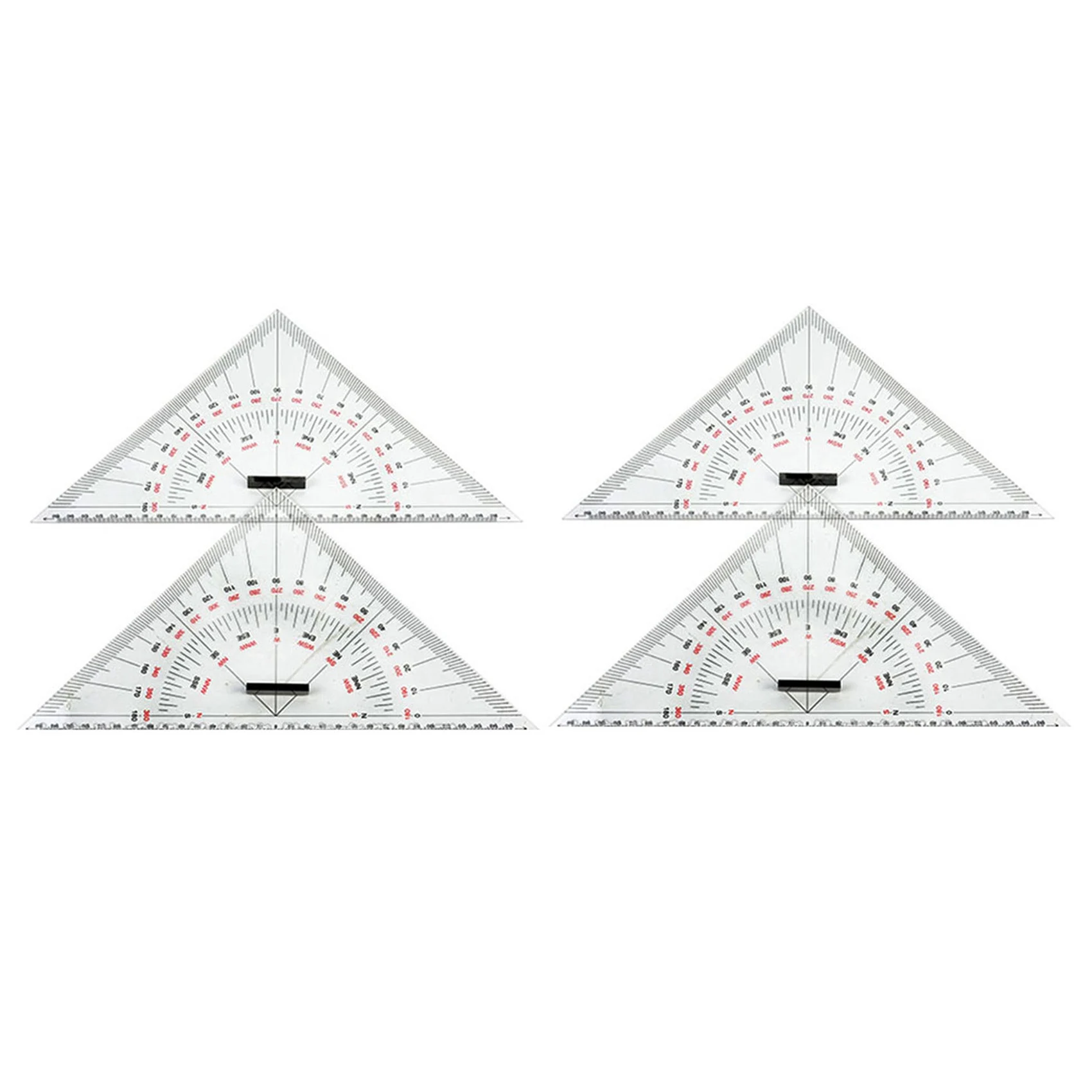 2X Chart Drawing Triangle Ruler for Ship Drawing 300mm Large-Scale Triangle Ruler for Distance Measurement Teaching