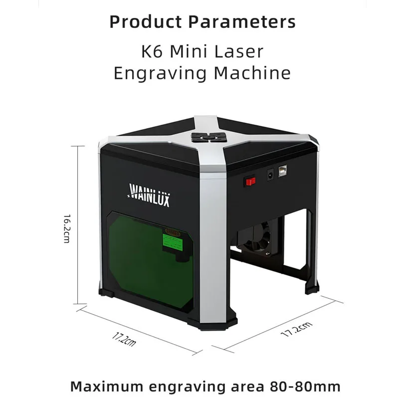 

K6 Desktop Laser Engraver Bluetooth Mini Laser Engraving Marking Machine Mark Printer Cutter With Win And Wifi Connection