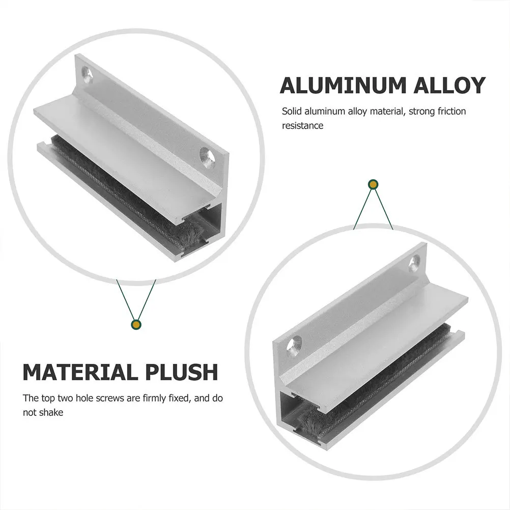 

2Pcs Shower Door Bottom Guides Durable Easy to Use Fasten Application for Sliding Glass Doors Replacement Parts