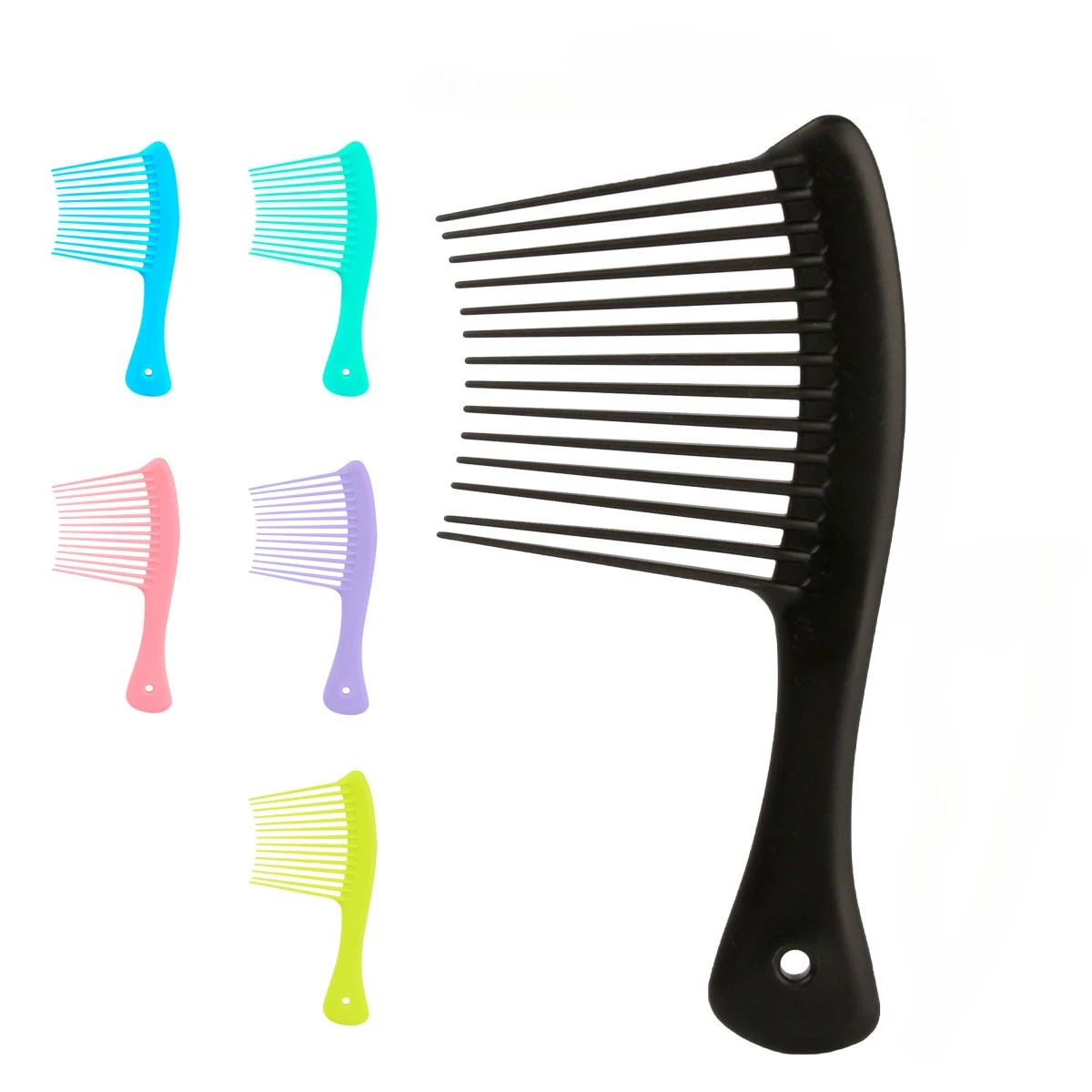 Wide Tooth Smooth Hairdressing Comb Tangle-Free Styling Detangling Comb Wet Long Curly Hairbrush  for Pro Salon Styling Tools
