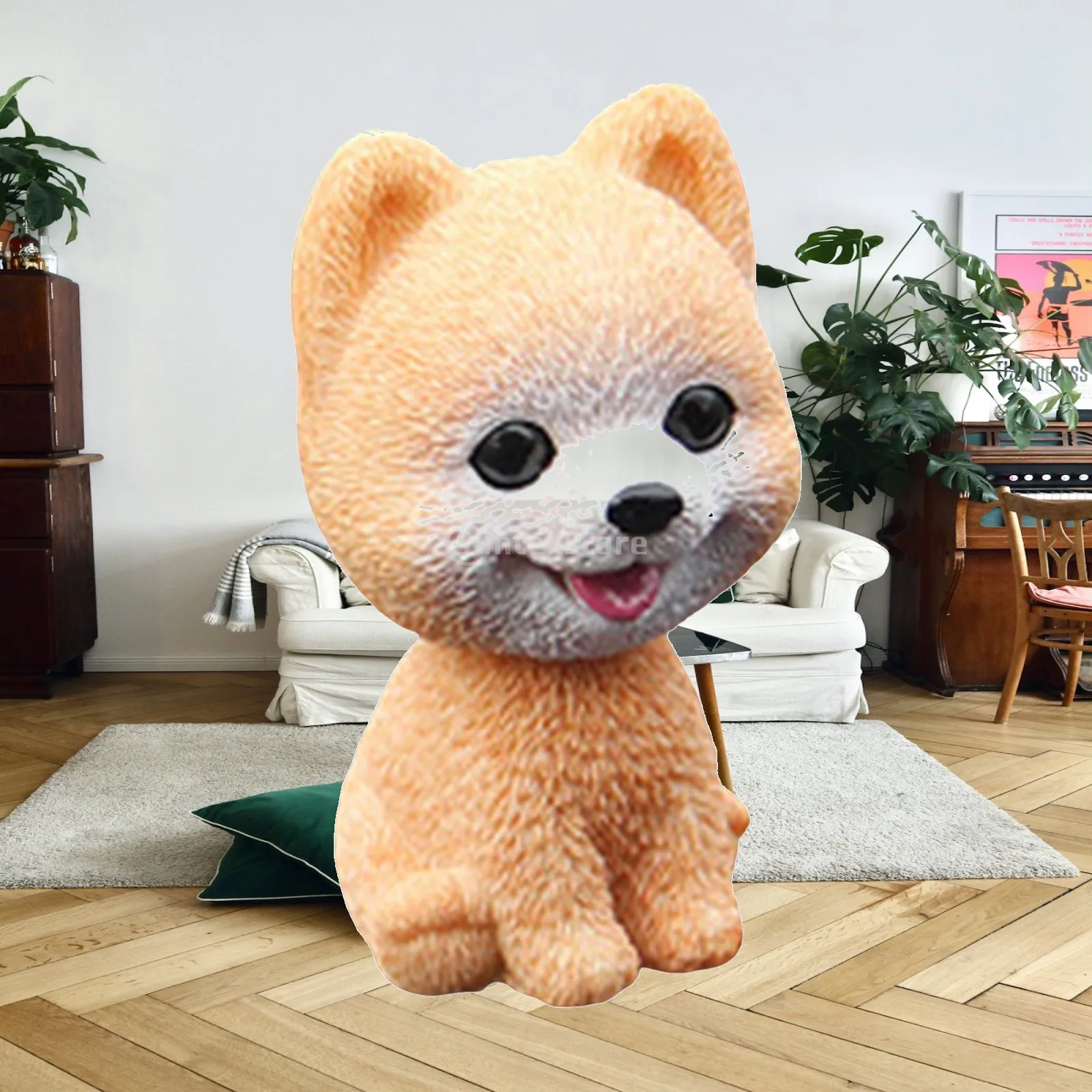 Cute Shaking Head Dog Car Ornaments Funny Dashboard Figure for Men Women Creative Auto Interior Decor Gift