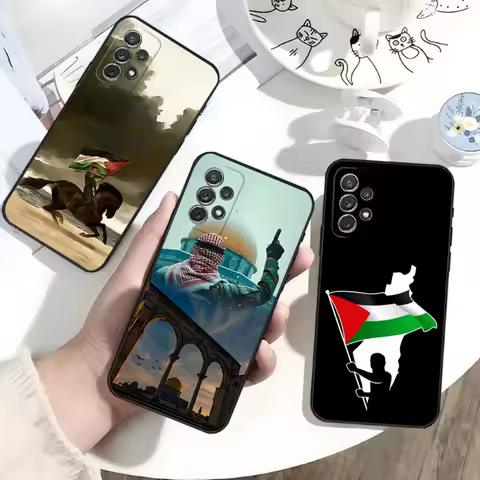 P-Palestines-F-Flag Map Phone Case For Samsung S25,S24,S21,S22,S23,S30,Ultra,S20,Plus,Fe,Lite,Note,10 Black Soft Shell