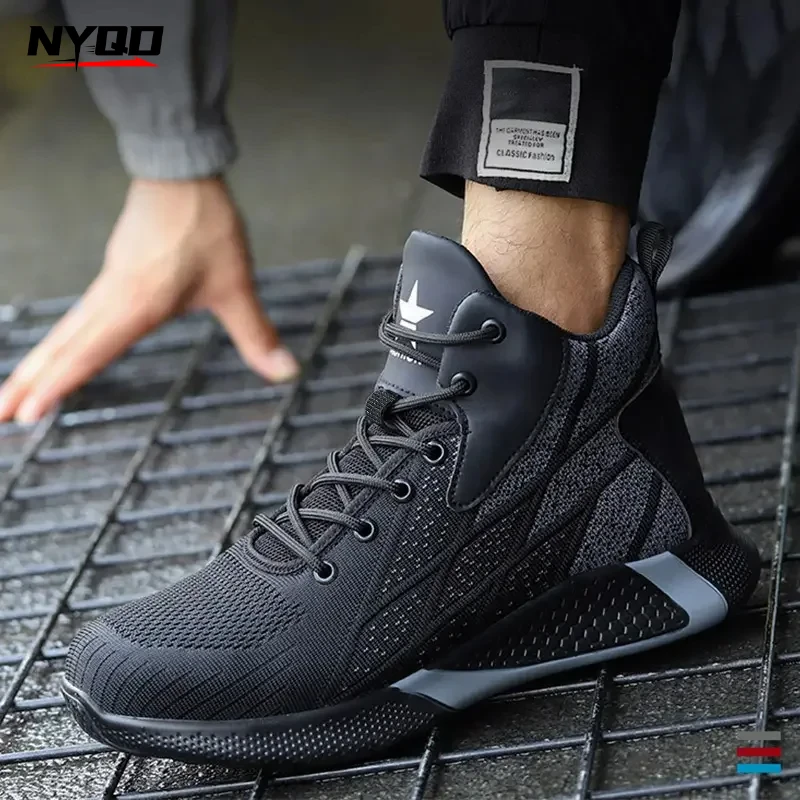 Motorcycle Riding Security Protective Shoes High Top Men Anti Smashing Anti Puncture Work Safety Boots
