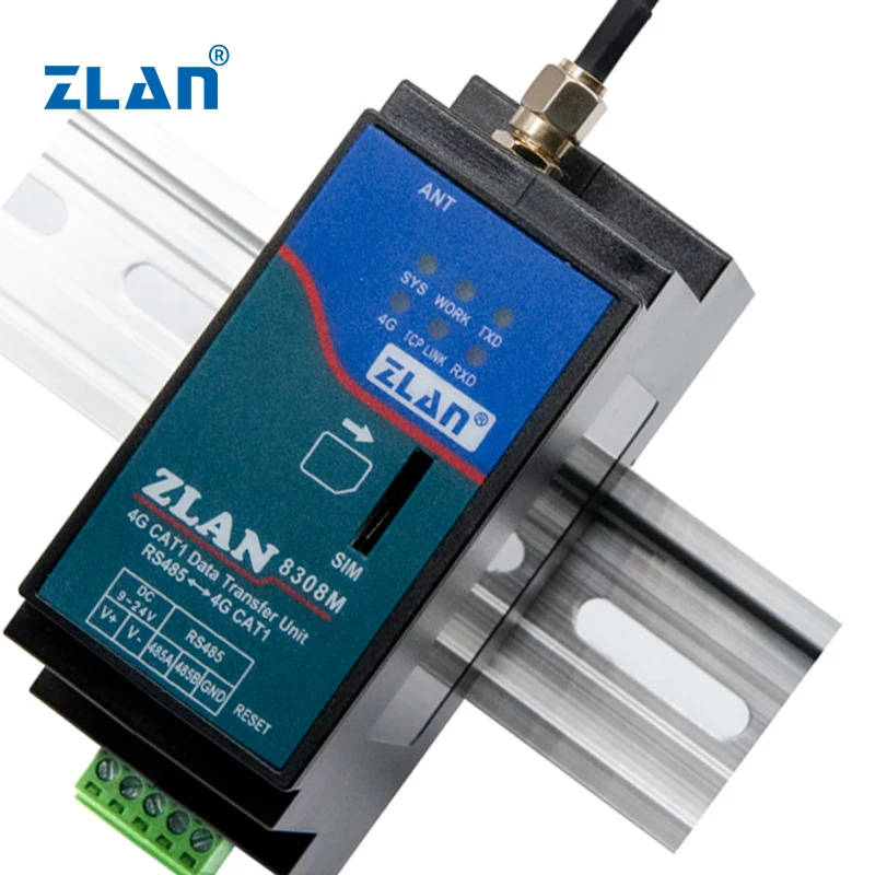 산업용 iot 게이트웨이, ZLAN8308M 직렬 포트, rs485, 4g