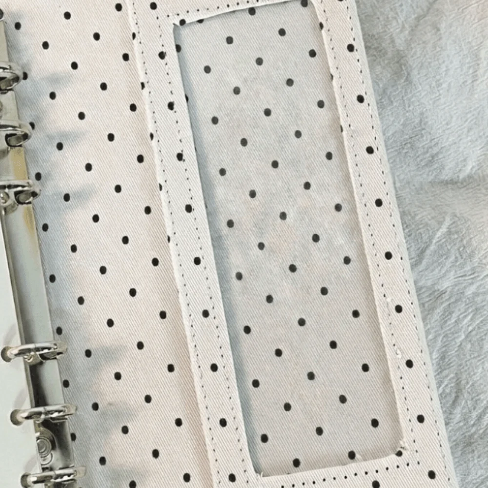 Polka Dot Hand Account Cover Shell Simple Cloth Binder A6 Binder Planner Shell Premium Quality Twill Texture