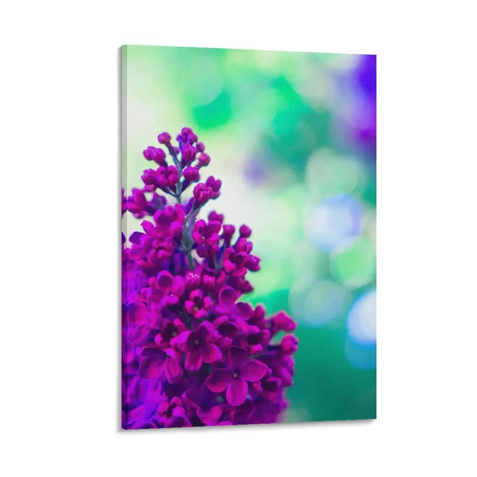 

vibrant purple dainty flowers with soft background Canvas Painting home decor Paintings decorative frames wall room