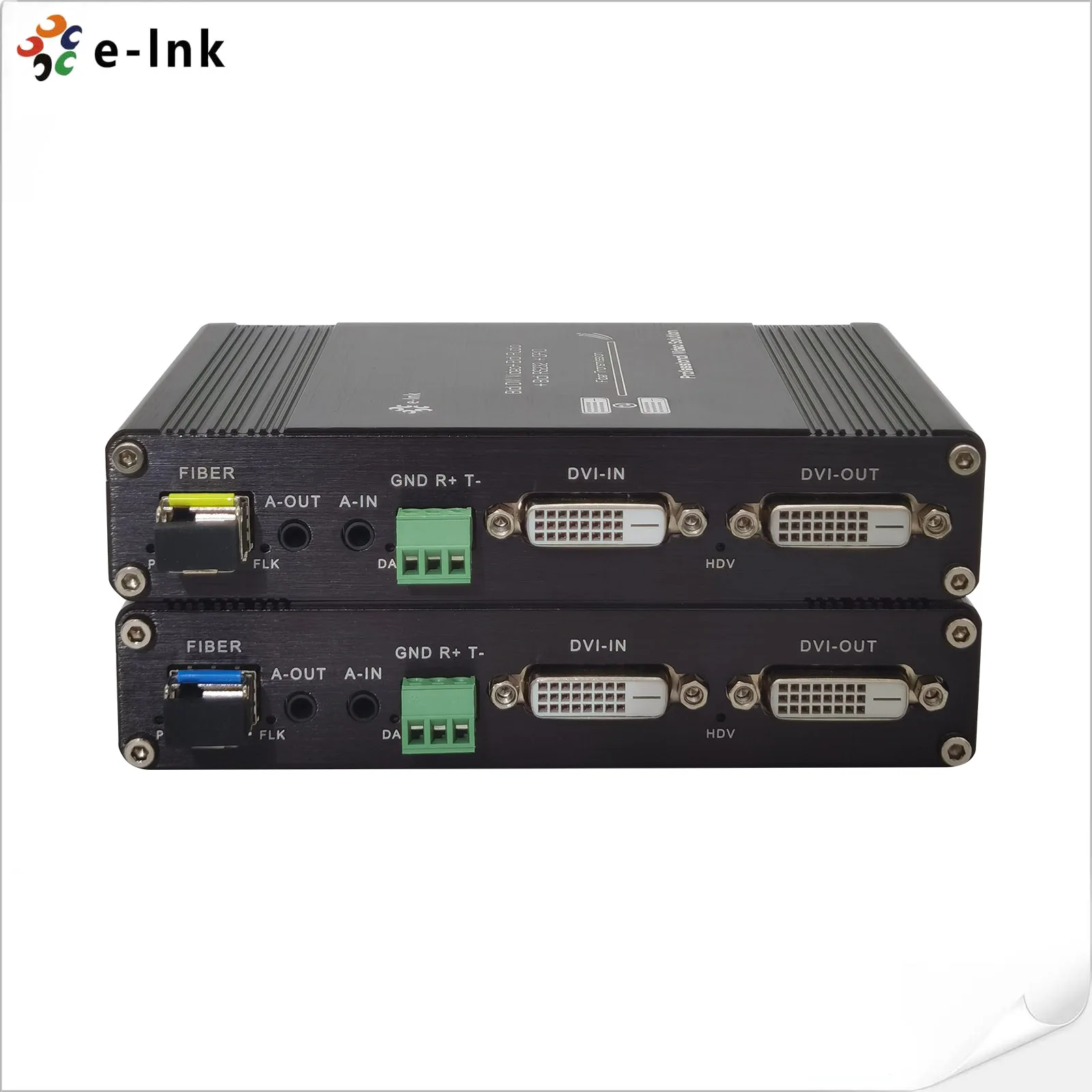 Оптоволоконный удлинитель 1080P DVI HDCP 1.2 из алюминиевого сплава с двунаправленным стереозвуком, RS232, GPIO, передачей видео до 20 км