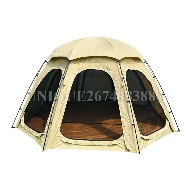 

Octagonal Spherical Dome Tent, Windproof and Rainproof, Outdoor Camping Tent, One-Piece Skeleton