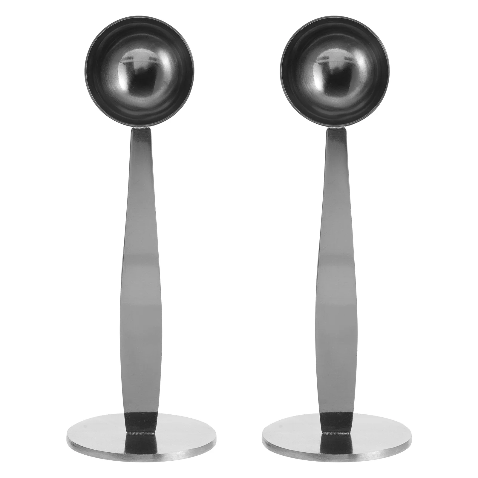 

2 Pcs Coffee Tamper Tampers Spoon Double Espresso Stainless Spoons Steel Accessories Machine