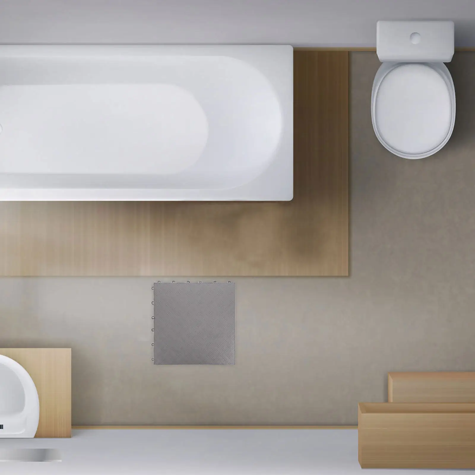 

Non-Slip Garage Floor Tiles Interlocking Mats Durable Easy Install Outdoor Deck Gym Flooring 120x120cm Interlocking Garage Tiles