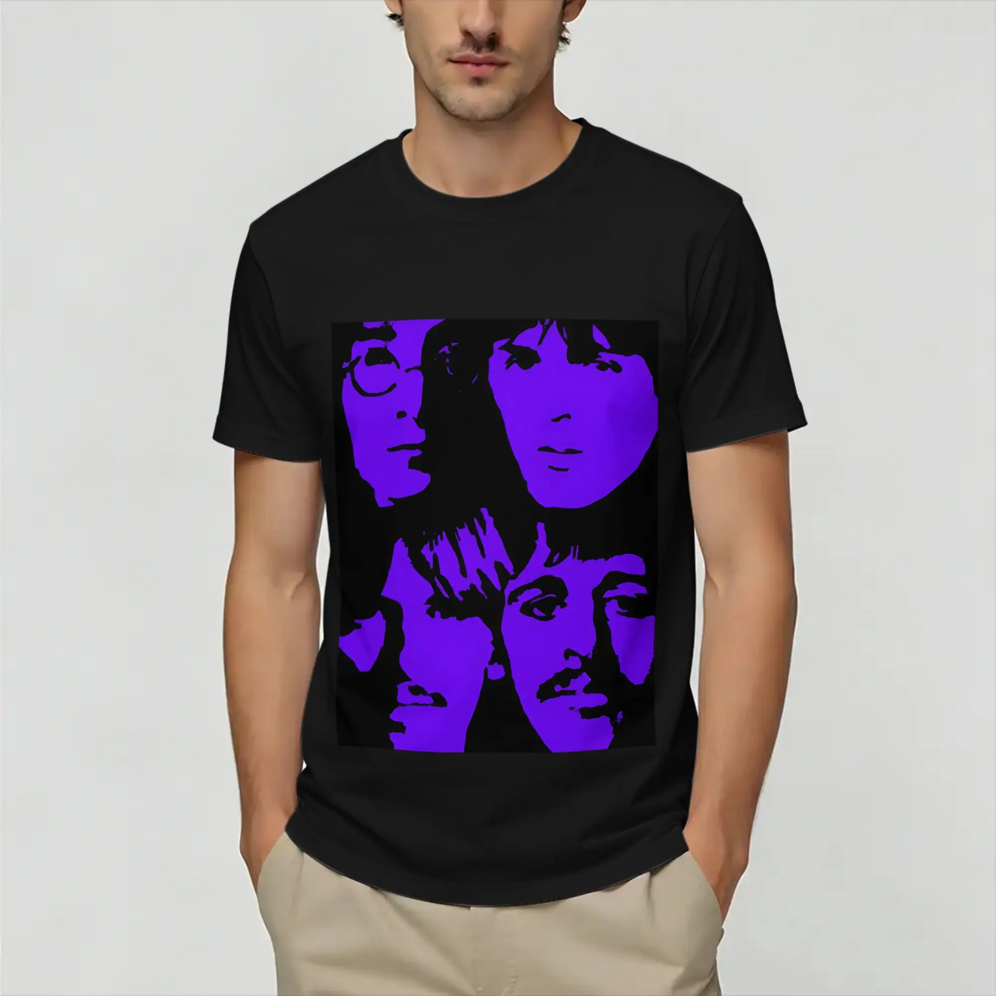 T-The Beatles  Men's T Shirt  Leisure Tee Shirt Short Sleeve Round Collar T-Shirts 100% Cotton Birthday Gift Clothing