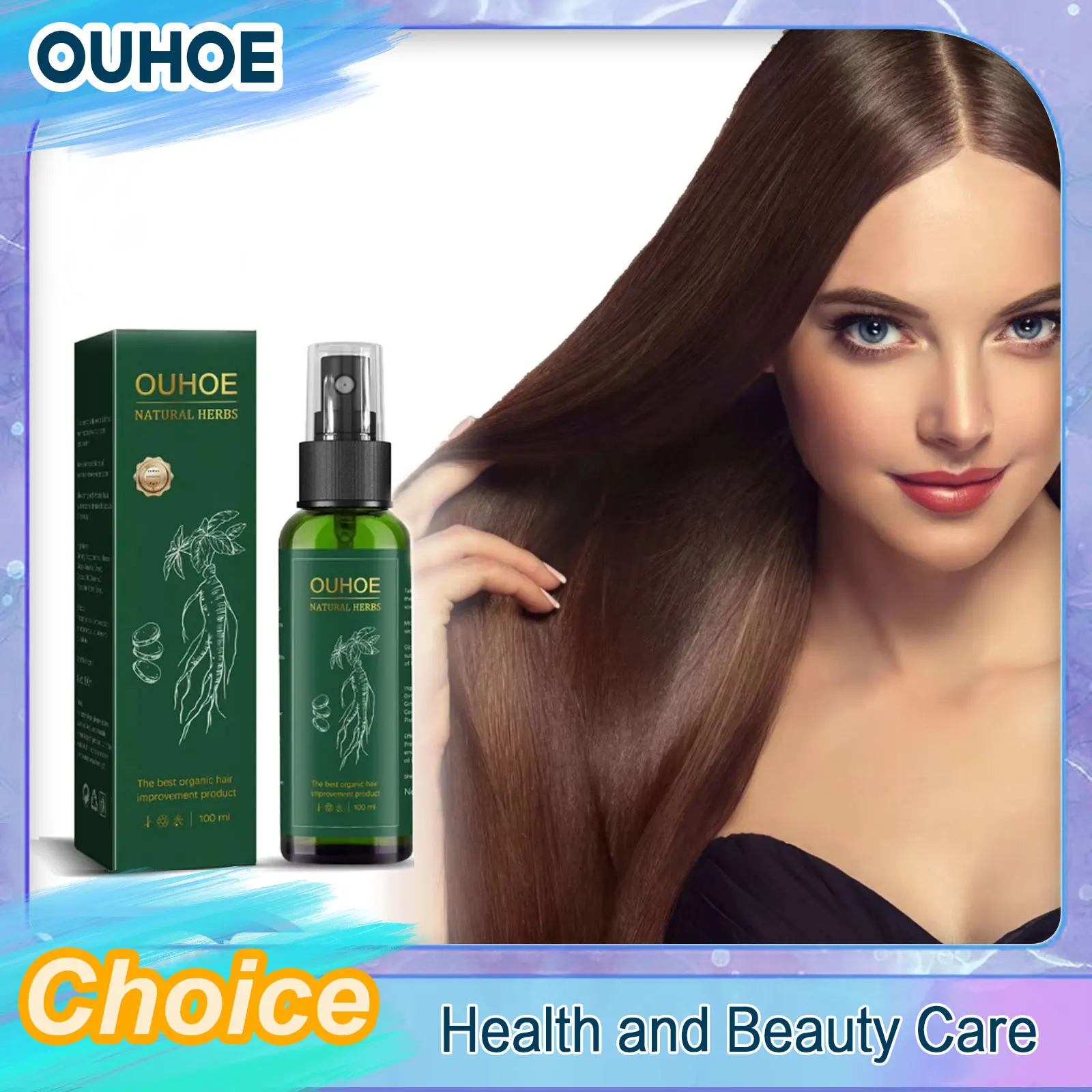 

Hair Growth Spray Anti Hair Loss Treatment Repairing Nourishing Damaged Ginseng Hair Tonic Regeneration Serum Moisturizing Care