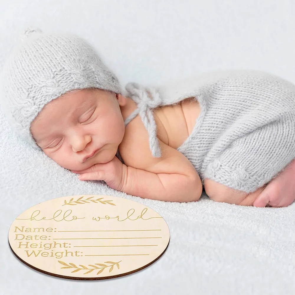 Newborn Wooden Small Sign Hand and Foot Prints Baby Shower Party Friends Family Blessings Gifts Souvenirs Child Growth Marks