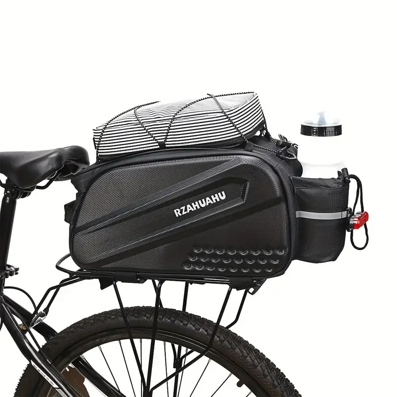 

Bicycle Hard Shell Tear Hunch Bag,14L Large Capacity Hunch Bag,Anti-Splash Material,With Rain Cover