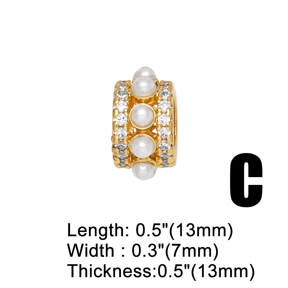 OCESRIO Trendy Enamel Boy Girl Charms for Bracelet Copper Gold Plated Coffee Cup Pearl Ring Jewelry Making Supplies chma256