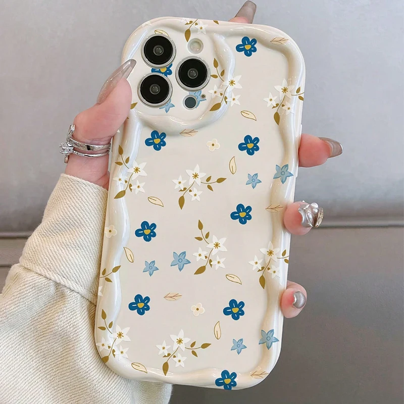 

Floral Phone Case For iPhone 17 Pro Max Cases iPhone 17 Air 16E 16 15 14 13 12 11 XS X XR 7 8 Plus Shockproof Soft Bumper Cover