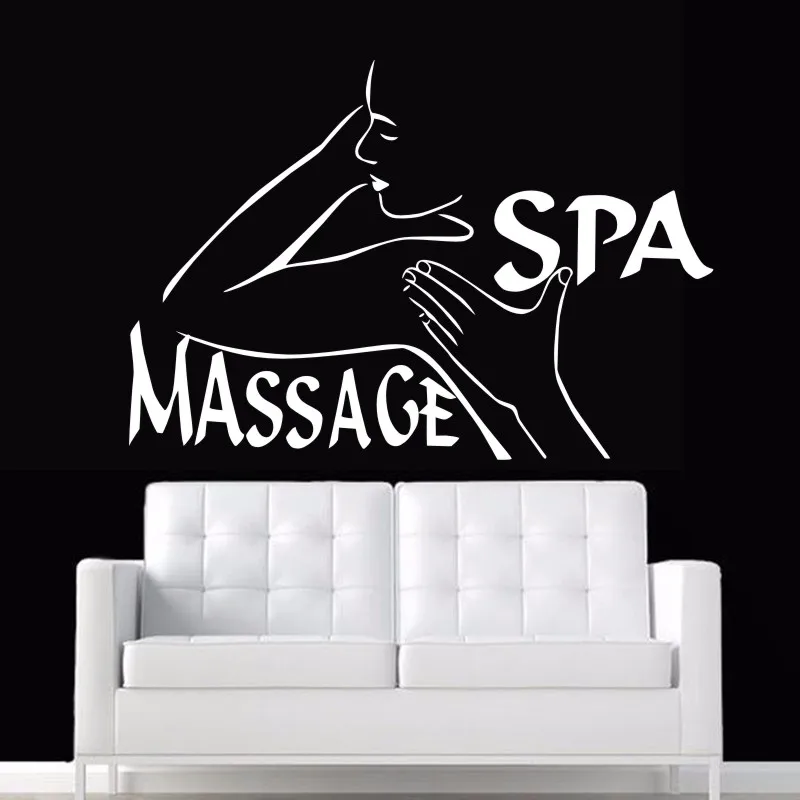 Spa Massage Wall Decal Beauty Salon Glass Sticker Posters Vinyl Decor Mural Window