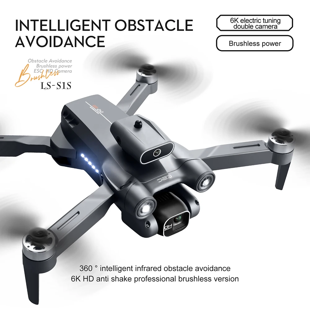 

New S1S Mini Drone 4k Profesional 8K HD Camera Obstacle Avoidance Aerial Photography Brushless Foldable Quadcopter Dron Toys