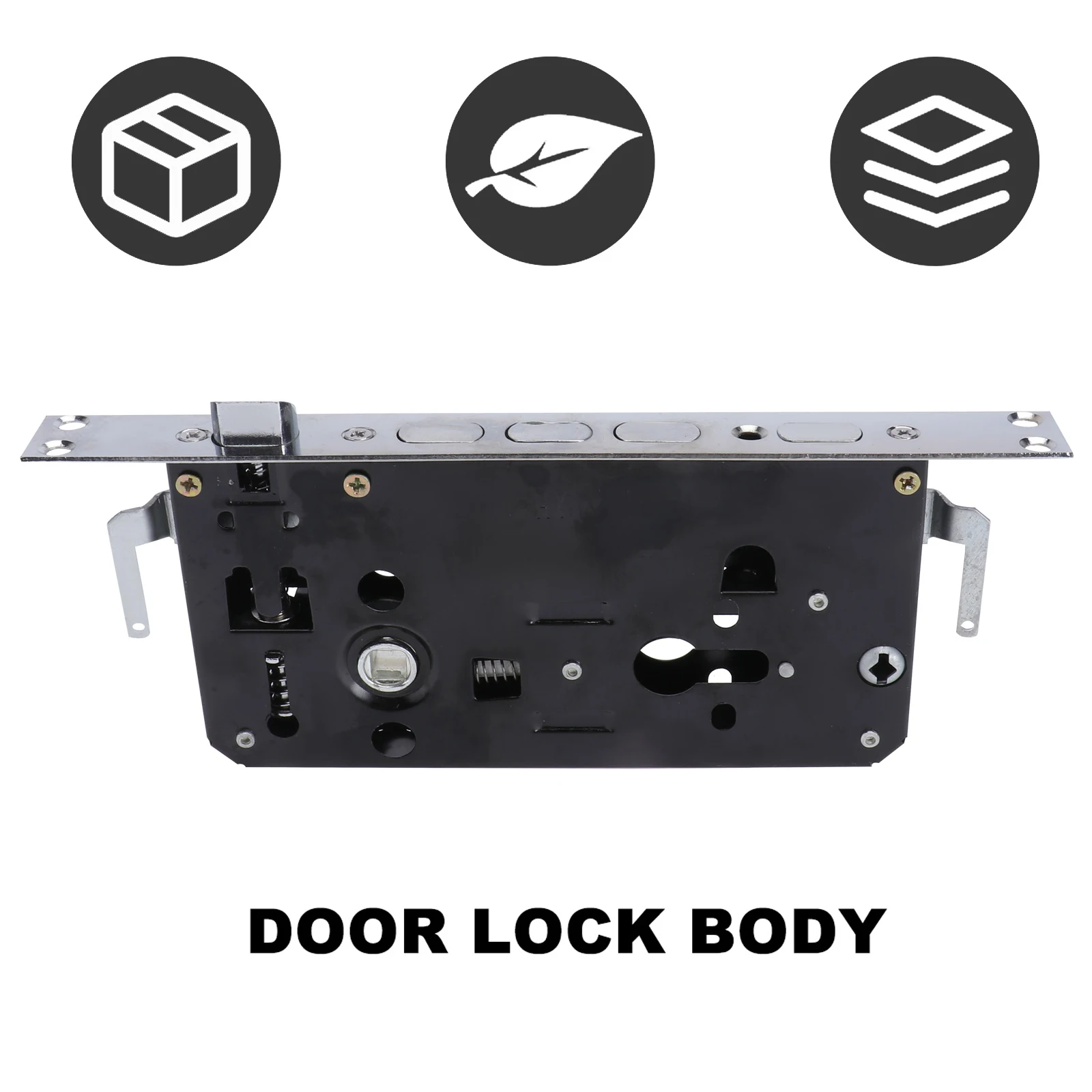 

1pc 24x240 Iron Door Lock Body Durable No Burr Single Double Live Function Security Single Live Lock Body Door Accessory