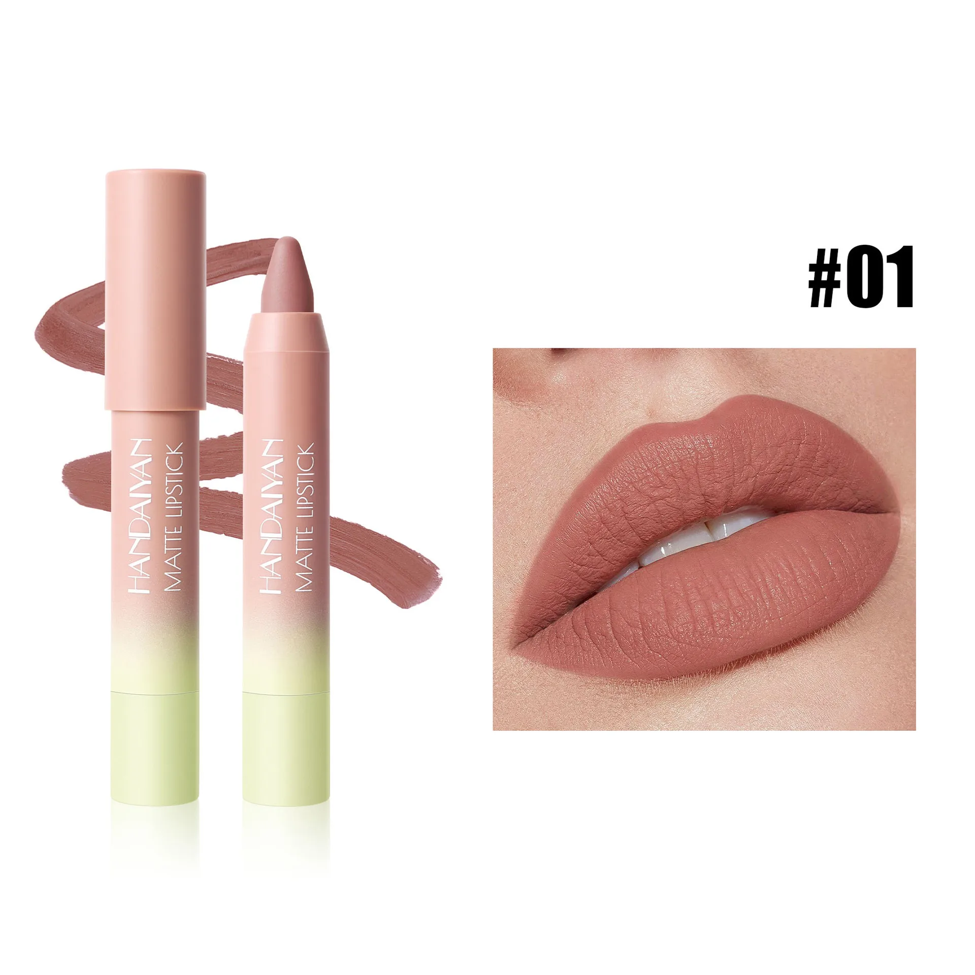 Velvet Lip Crayon 8 Colors Matte Waterproof Transfer Proof Longwear Lipstick Liner Easy Glide for Precise Definition Cosmetic