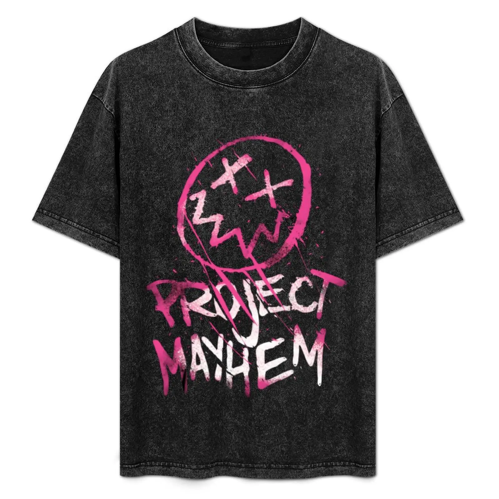 

Pink Project Mayhem T-Shirt Louboutins korean fashion oversizeds T-shirt men