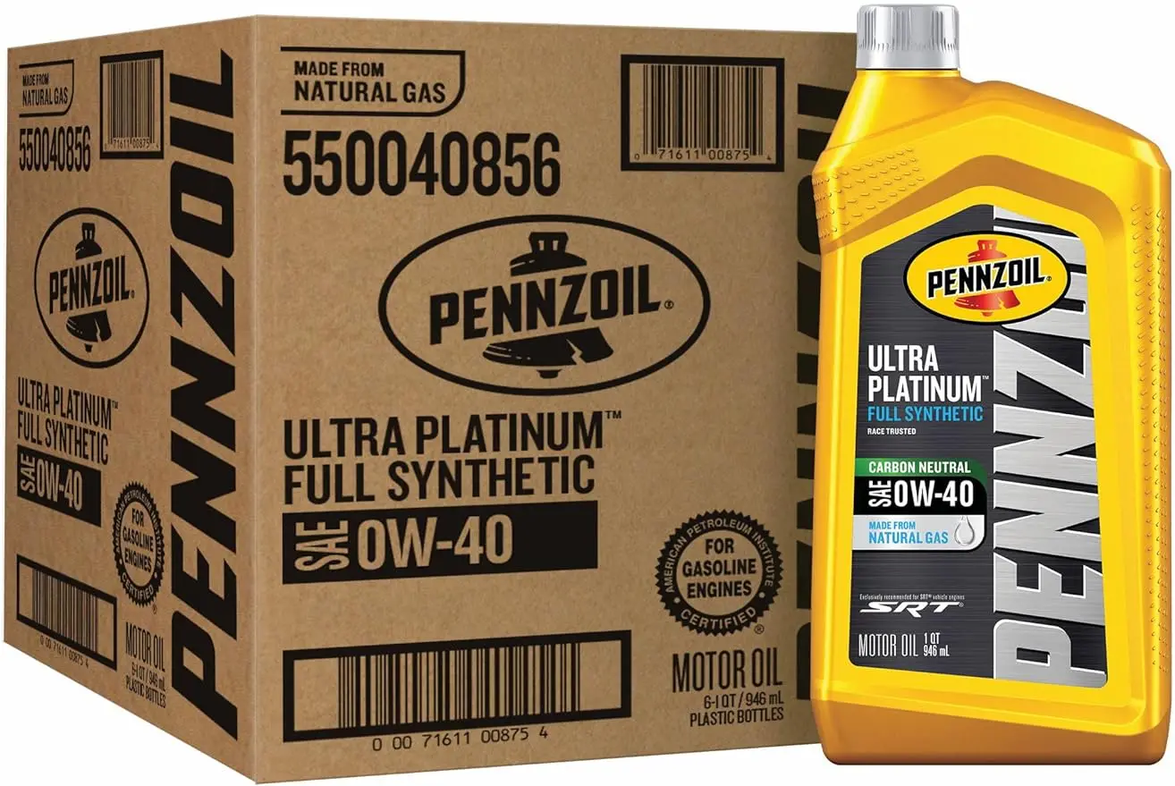 Ultra Platinum Full Synthetic 0W-40 Motor Oil (1 Quart Case of 6) Helps Protect Engines From Loss of Power