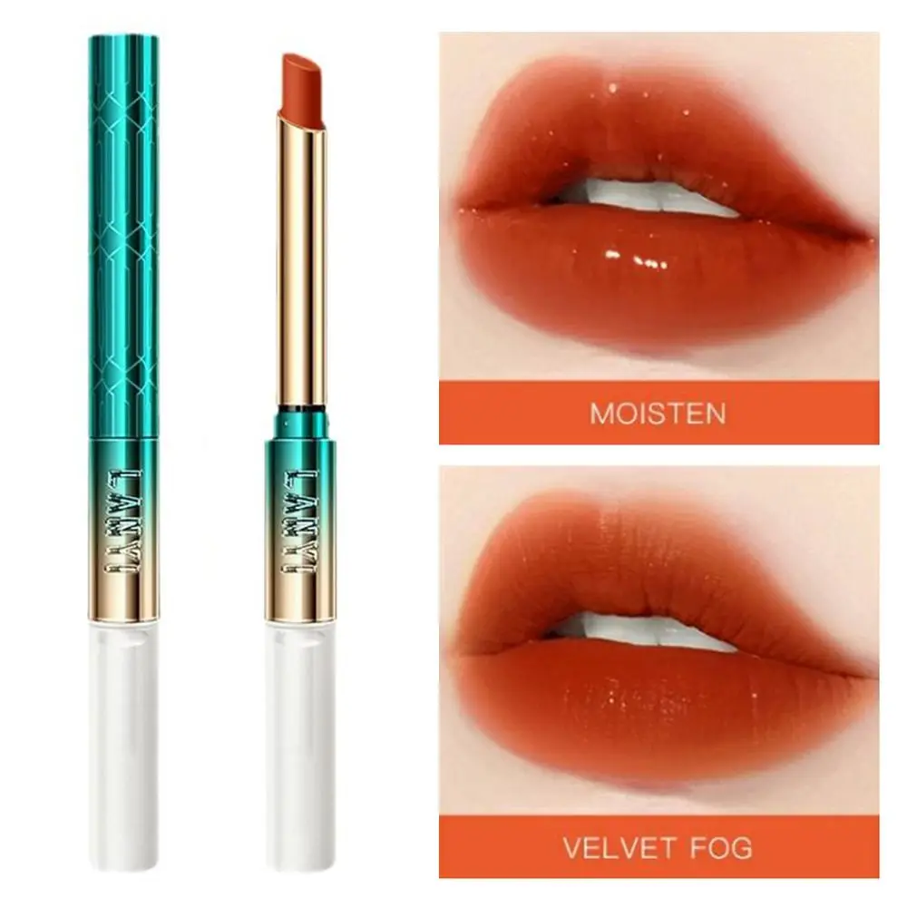 2in1 ลิปสติกแอนตี้ดรายกันน้ำลิปสติ๊กมอยซ์เจอร์ไรเซอร์ Non-Stick Cup Multifunctional Jelly Lips Gloss Gifts