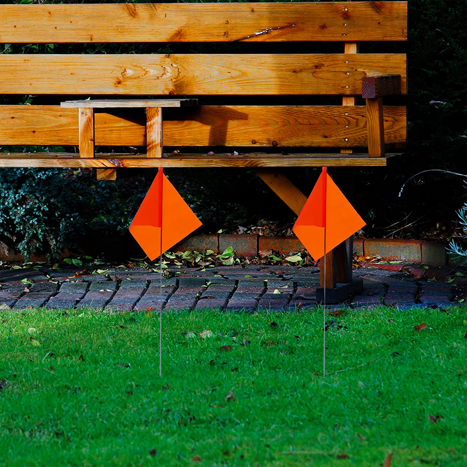 

60pcs Ground Markers Flag Resistant Yard Stakes For Lawn Survey Irrigation Sprinkler Head Property Boundary