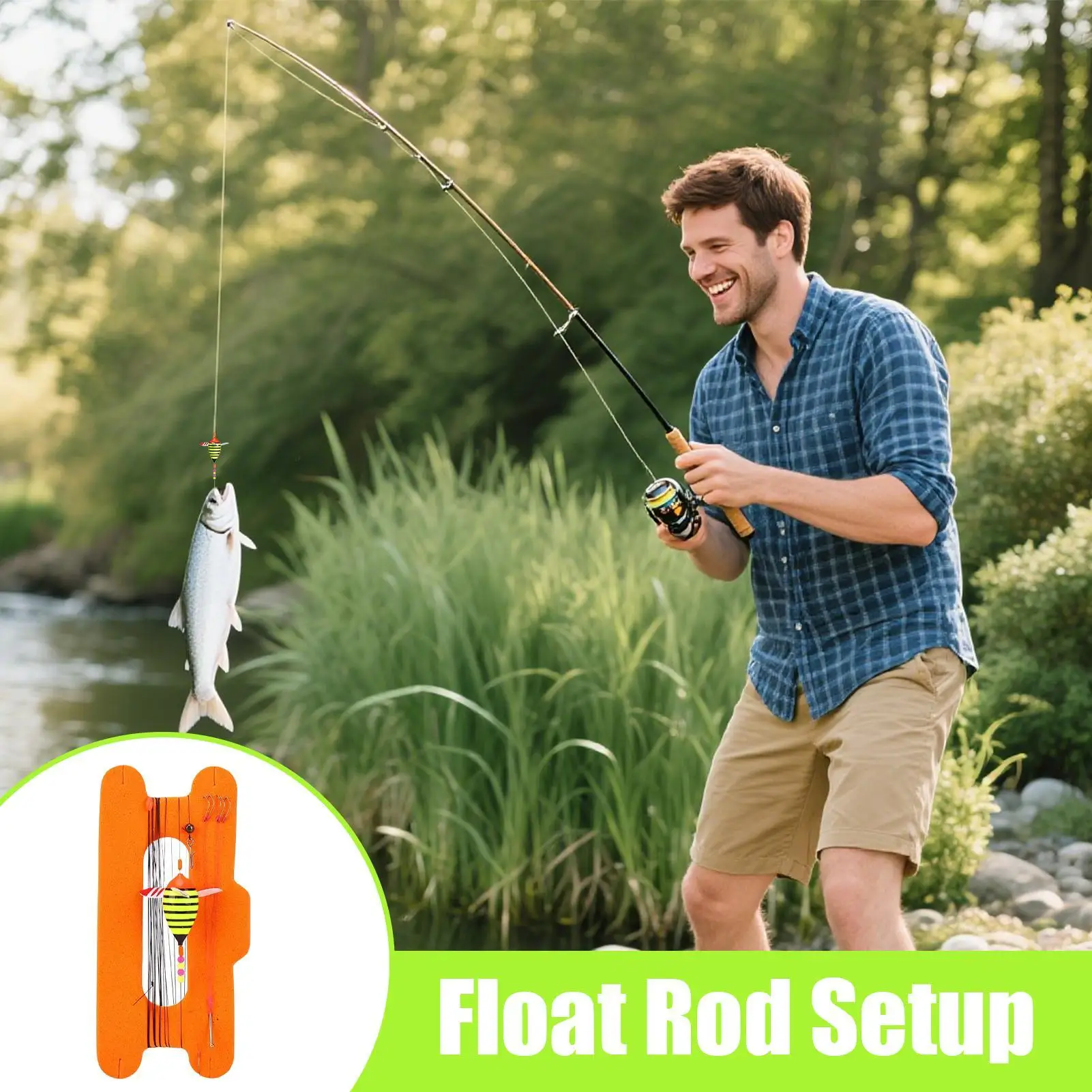 Catfish Floats Float Rigs Tackle Rotating Fishing Rod Accessories For Freshwater Saltwater Lake Trout Bass Pool Travel Camping