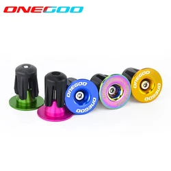 1 Pair ONEGOO Bike Grip Handle Bar End Cap Aluminium Alloy MTB Handlebar Grips Plugs Caps for Bicycle Handlebar Accessory