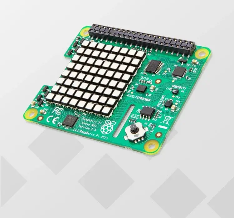 Der offizielle Himbeer-Pi-Sense-Hut verfügt über eine Modul-Erweiterungs karte für Richtungs druck feuchtigkeit und Temperatur sensor