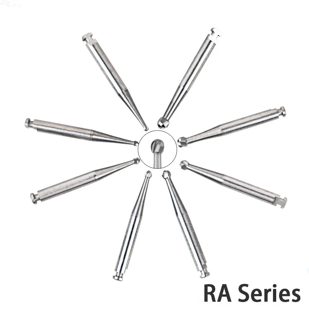 

5Pcs Dental Lab Ra Tungsten Carbide Burs Round Head Steel Bur for Low Speed Handpiece Shank Dentistry Tools