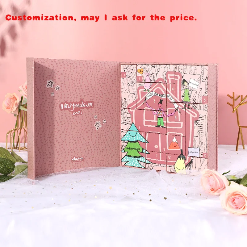 

Изготовленные на заказ коробки-сюрпризы, роскошная коробка для календаря, 24-дневная коробка для календаря, высококачественная упаковка