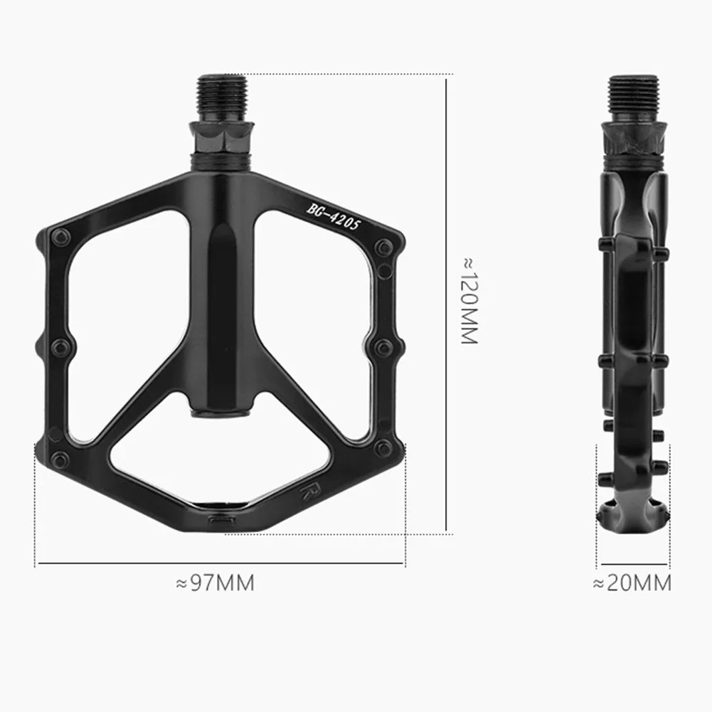 Bicycle Pedals Anti-slip MTB Pedal Widened Bearing Anti-Slip Pedal Cycling Ultralight Road Bike Pedal Wide Platform Pedals Bike