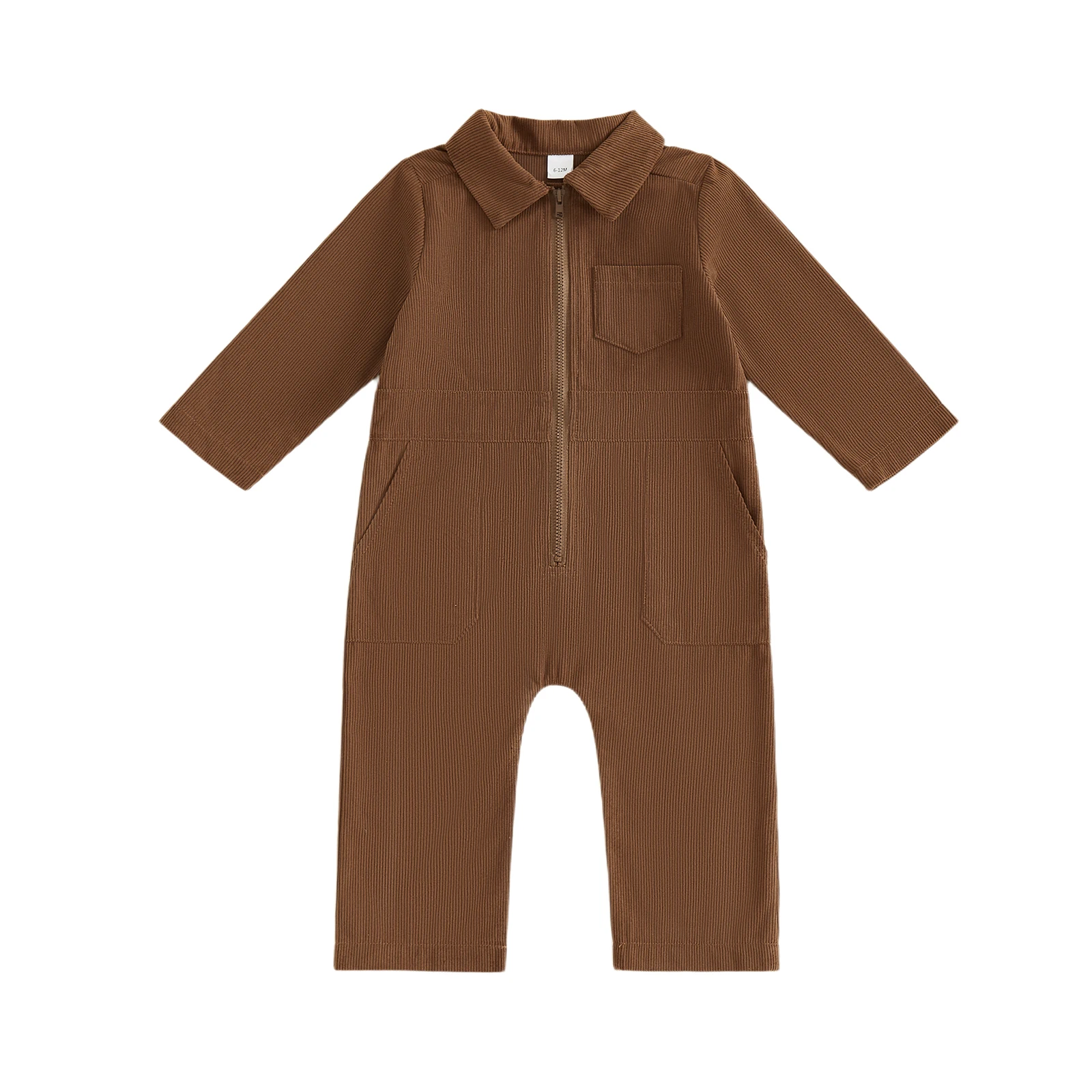 

Детский комбинезон для девочек и мальчиков, однотонный комбинезон с длинными рукавами и застежкой-молнией, одежда для вечеринки, повседневная одежда