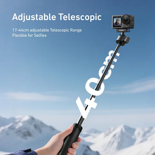 Imagen 2 del producto TELESIN Mini trípode giratorio para palo de Selfie para DJI OSMO 360 Action 5 Pro 4 3 accesorios palo de Selfie portátil de liberación rápida