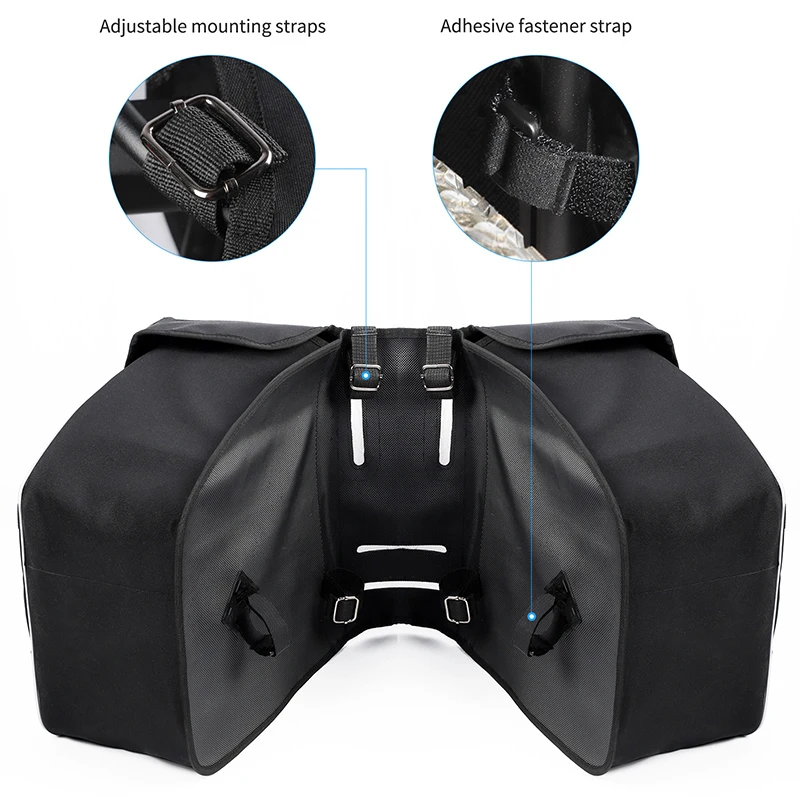 WEST BIKING 自転車バッグ 28L 多機能サドルバッグ 防水 MTB バイクラックバッグ 旅行 2 in 1 大容量 自転車リアバッグ