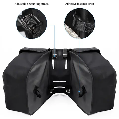 WEST BIKING Cykelväska 28L Multifunktionell Sadelväska Vattentät MTB Cykelpakethållare Resväska 2-i-1 Stor Kapacitet Cykelväska Bak 10 best sales cykel bakväska - №9