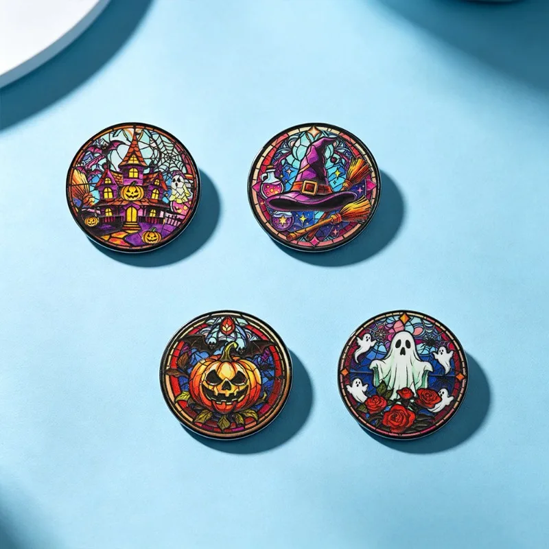 New Halloween badge pumpkin ghost witch element alloy brooch fashionable funny bag pencil case clothing accessories Toys Jewelry - view 3